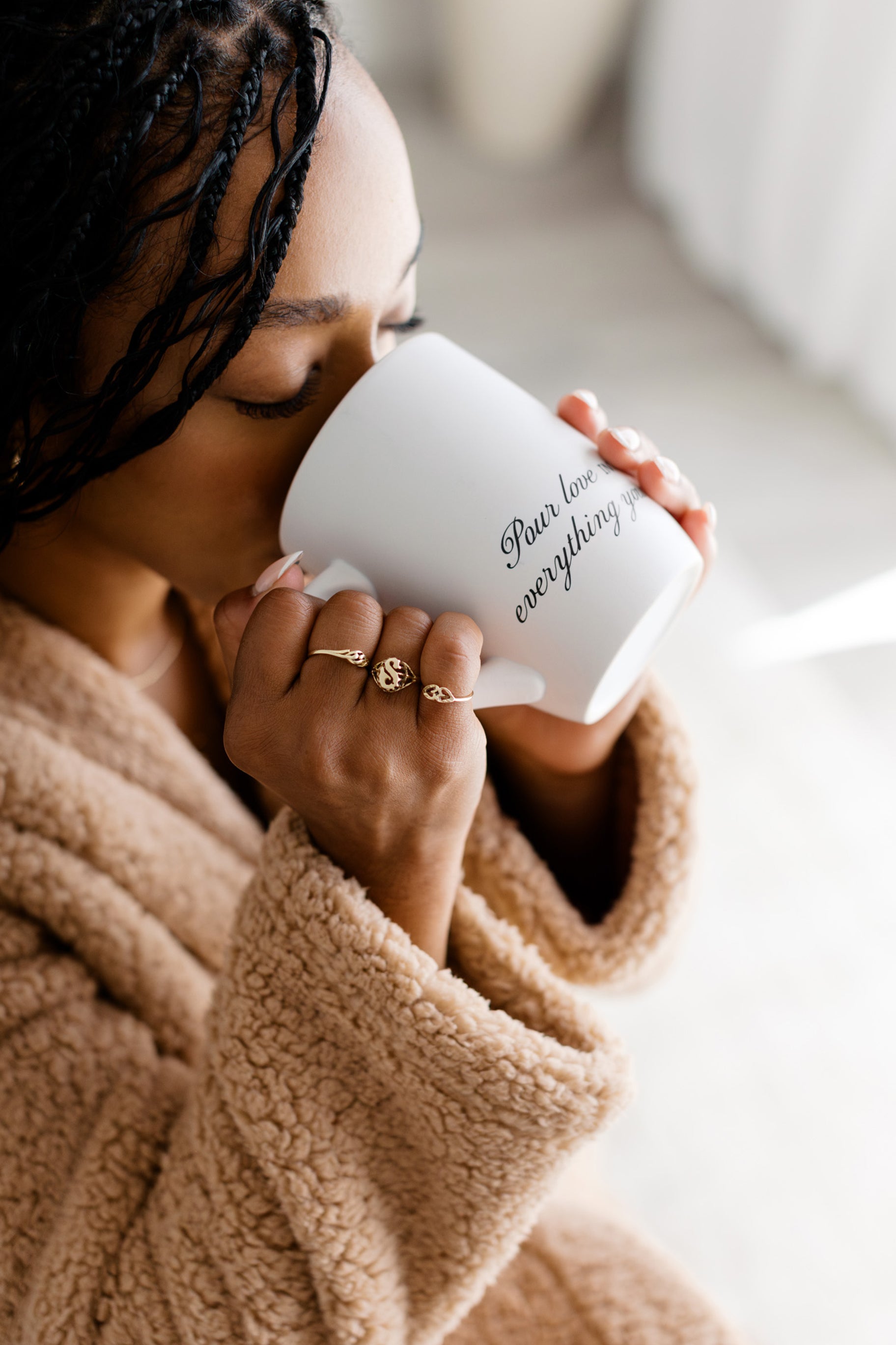 Pour Love Mug - White
