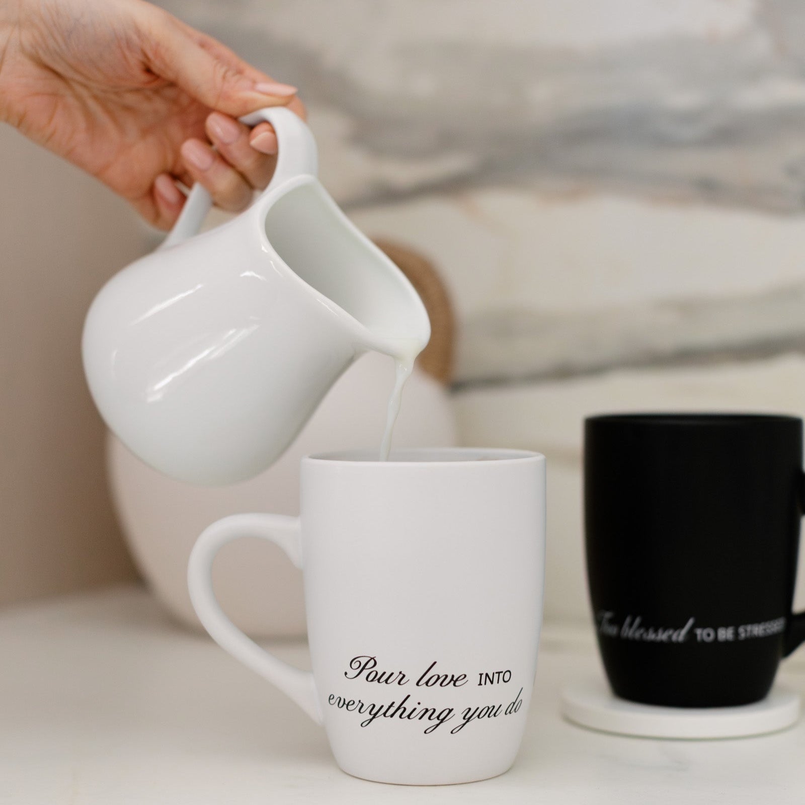 Pour Love Mug - White