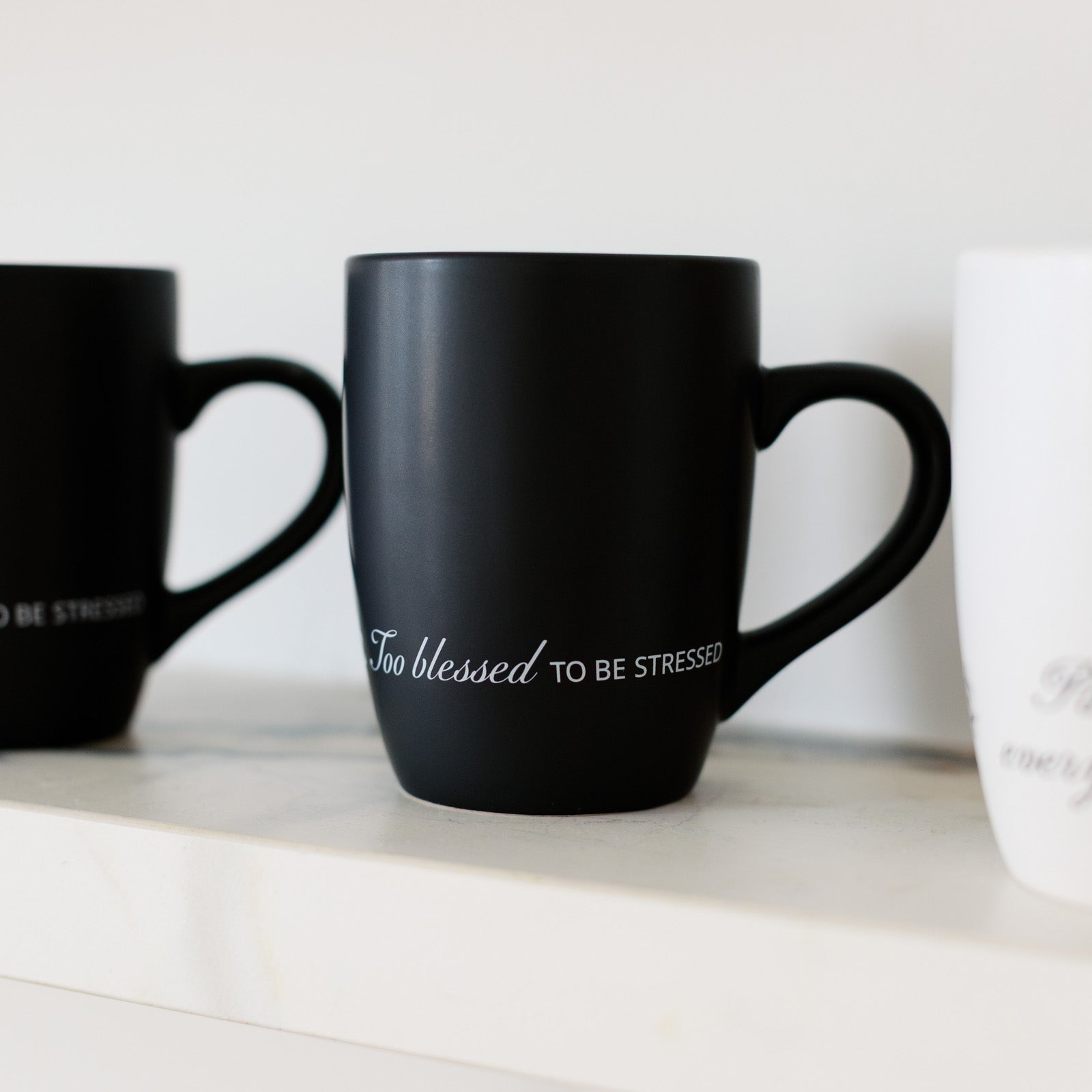 Too Blessed Mug - Black